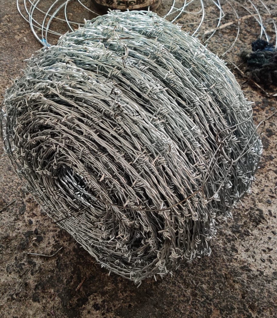 barbed wire fencing